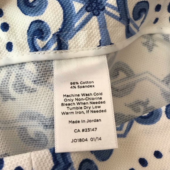 Talbots Petites Blue and White Pants Size 8p - Picture 6 of 6
